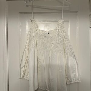 GAP White Off-Shoulder Blouse